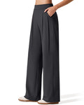 G4Free ShiftReady Women's Wide Leg Yoga Dress Pants High Waist with Pockets
