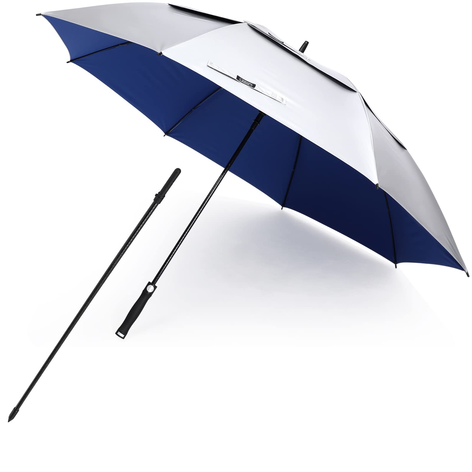G4Free UV Golf Beach Umbrella 68”Auto Open Extra Large Sun Shade Umbrellas