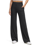 G4Free BareFeel Women's High Stretch Wide Leg Pants with Pockets Soft Comfy