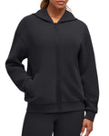 G4Free Smoofit Modal Soft Women's Full Zip Jackets Loose Fit Casual Hoodies Long Sleeve Tops with Pockets