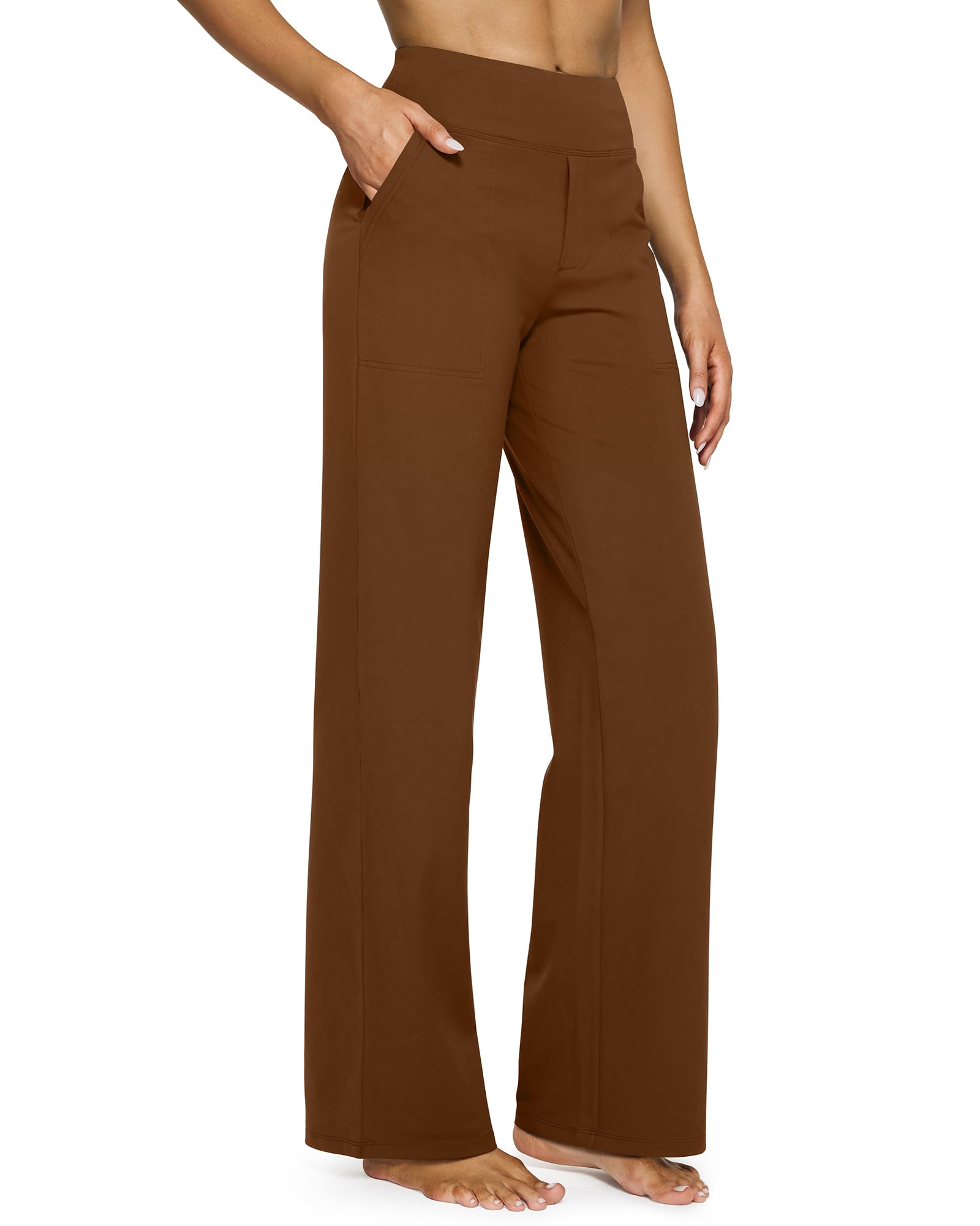 G4Free Yoga Pants for Women Wide Leg Pants with Pockets High Waisted