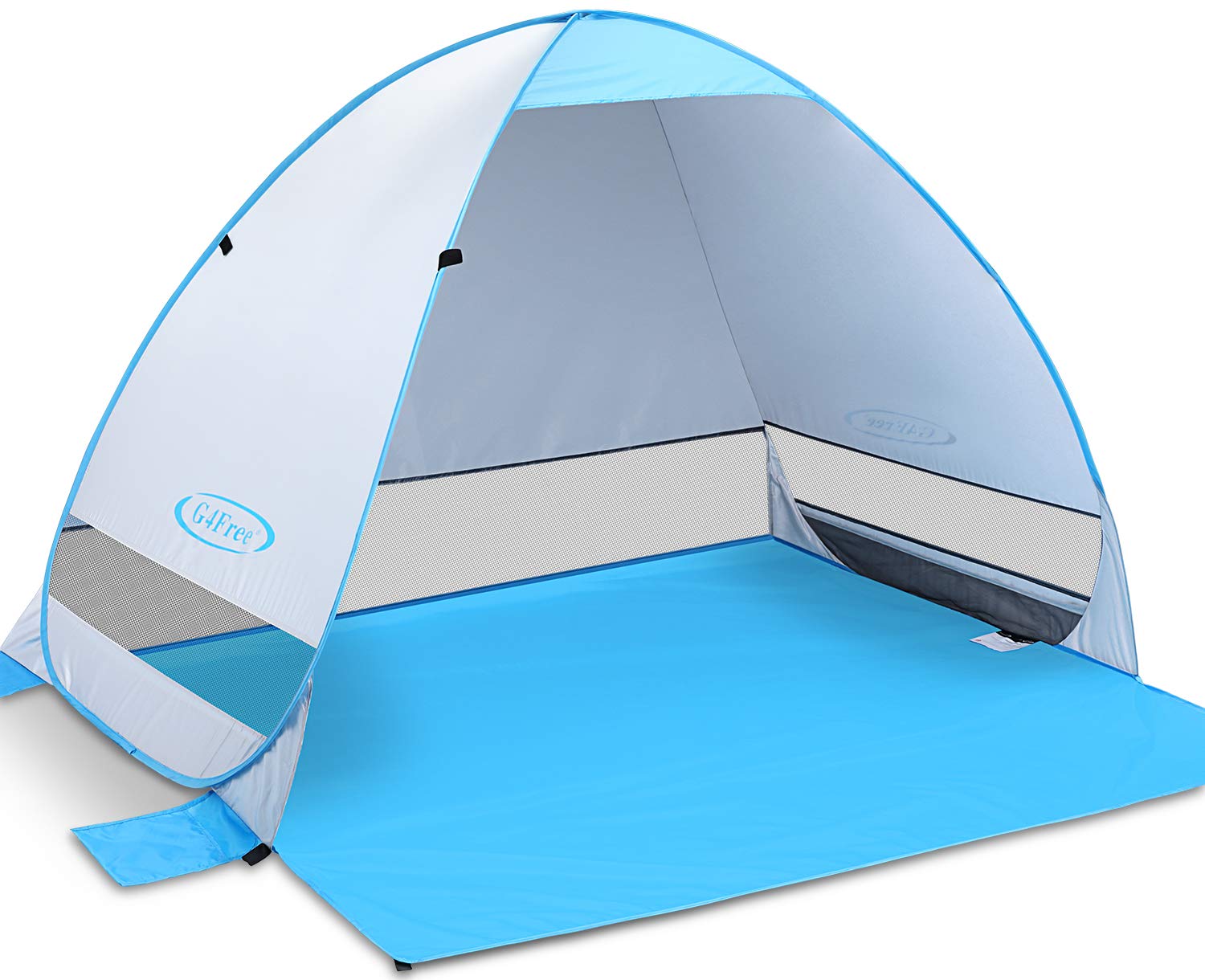 G4Free Large Pop up Beach Tent UPF50+ Automatic Sun Shelter Canopy Portable