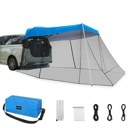 G4Free Car Awning Sun Shelter with Mosquito Net, Portable SUV Tent